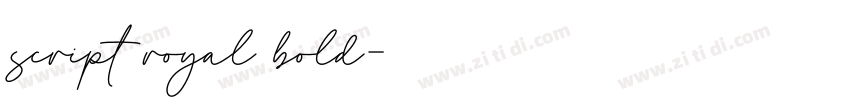 script royal bold字体转换
